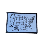 White-DIY-Color-In-United-States-Map-Iron-On-Patch