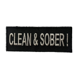 'Clean & Sober!' Iron-On Patch