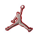 Jordan Jumpman Red Outline Logo Iron-On Die-Cut Patch