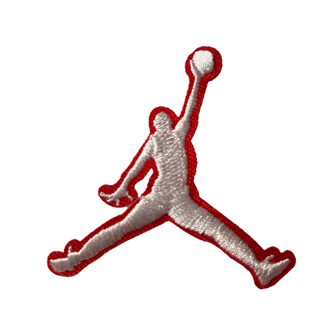 Jordan Jumpman Red Outline Logo Iron-On Die-Cut Patch