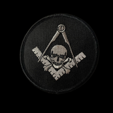 Freemason Skull Symbol Circular Iron-On Patch